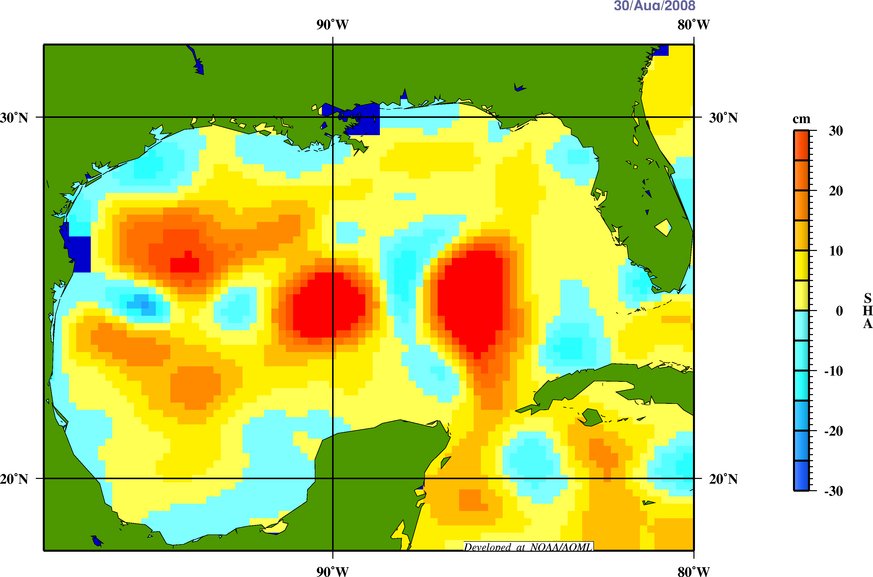Satellite (altimetry)-derived field of