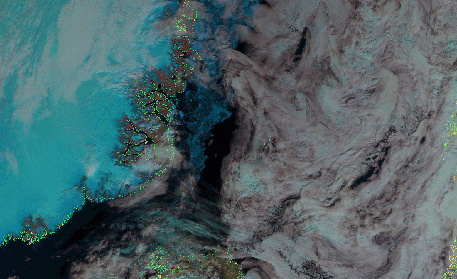 Icebergs moving south