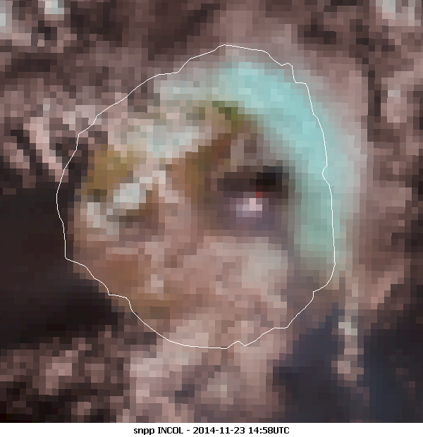 Zoomed in VIIRS Natural Colour RGB, 23 Nov 14:58 UTC, 375 m resolution