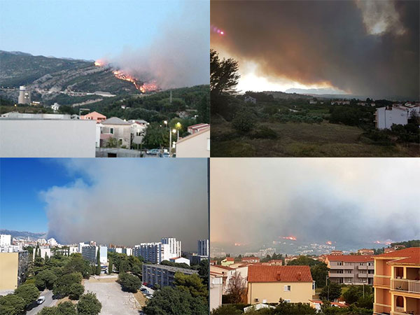 Photos of the fire near Split, Croatia. Credit: Ivica Čale.