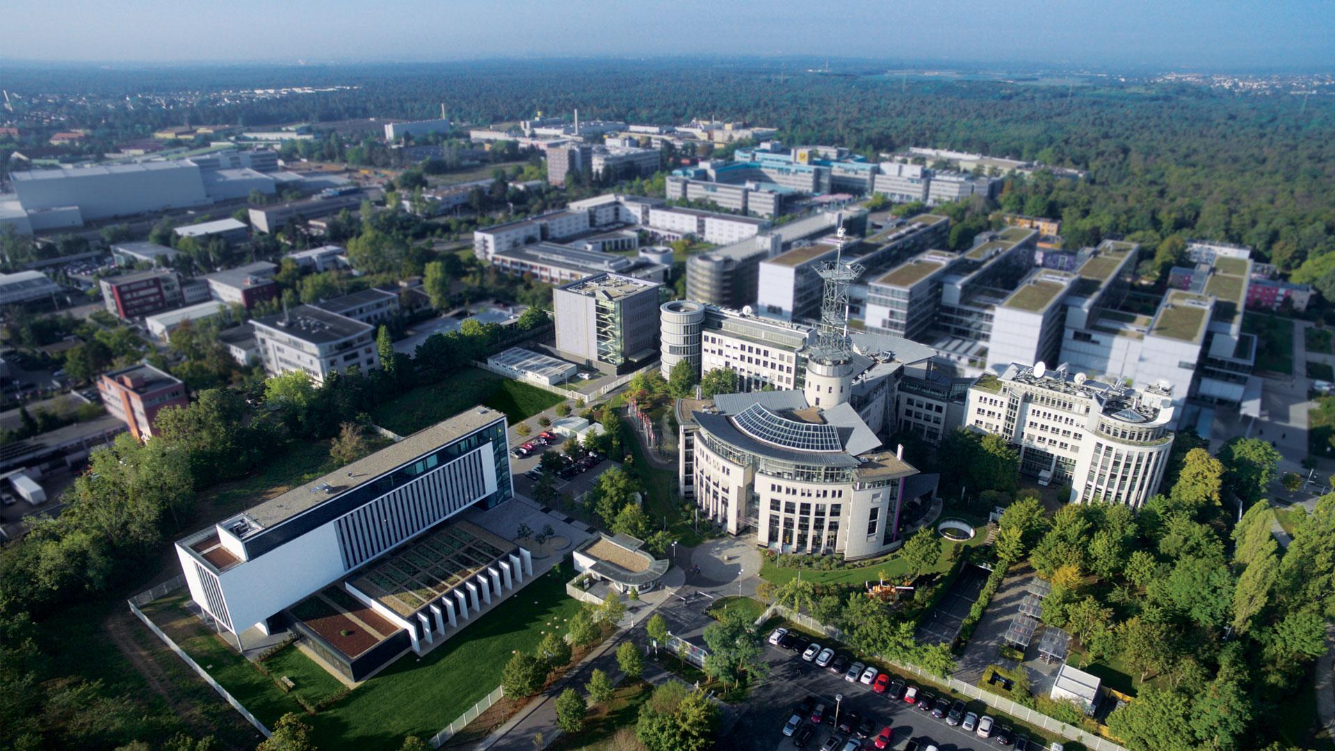 Aerial view of EUMETSAT Headquarters