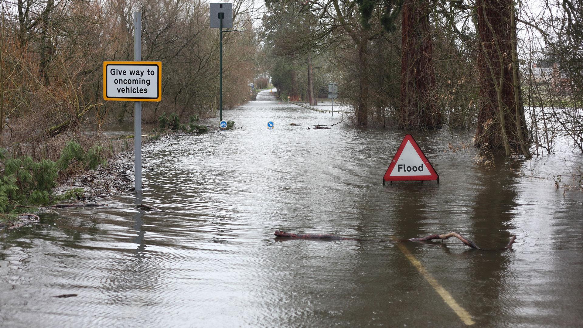 Flooded street in England. Credit: Brian Jackson Flooded street in England. Credit: Brian Jackson
