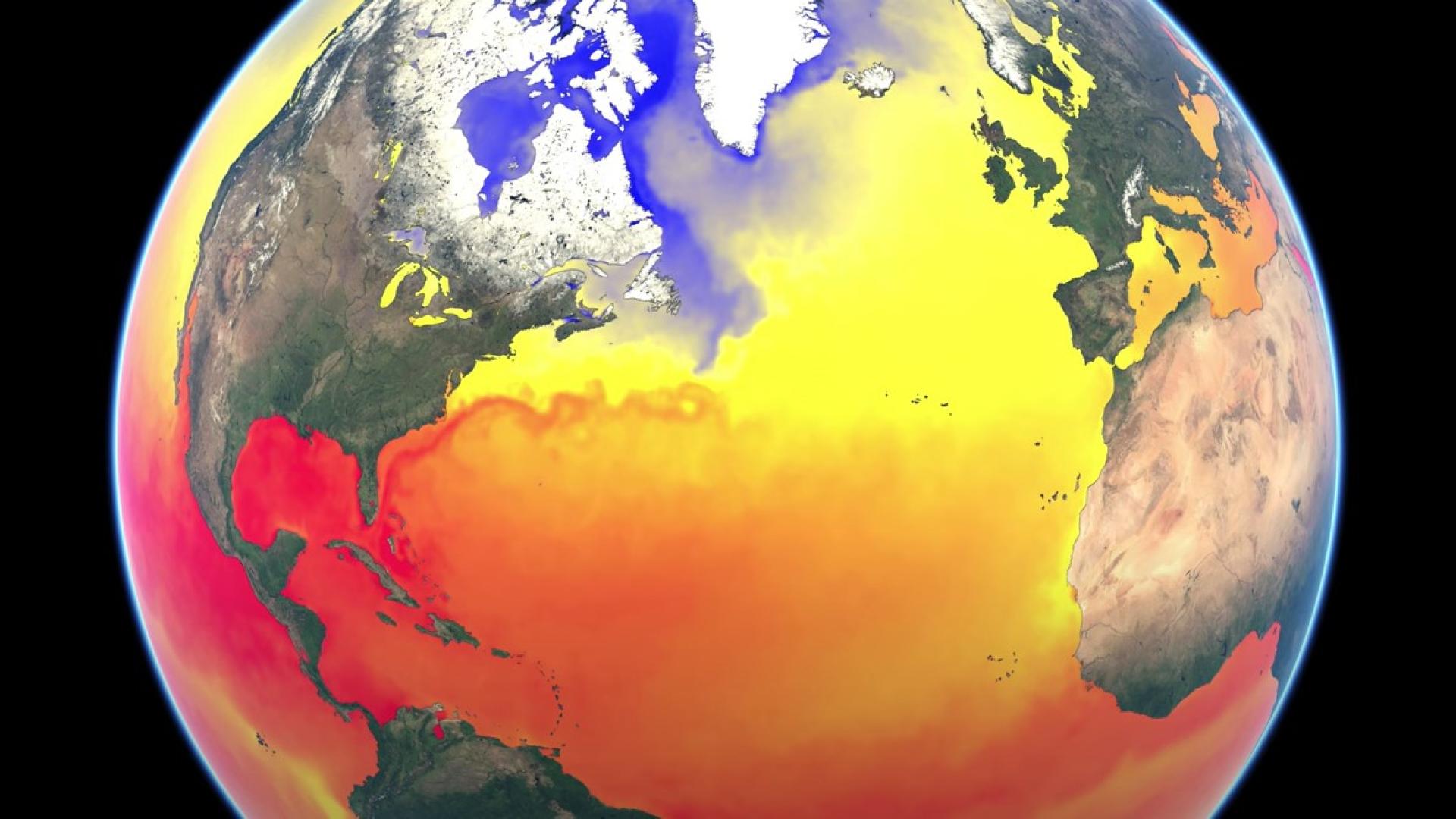 Sea surface temperature in March 2016