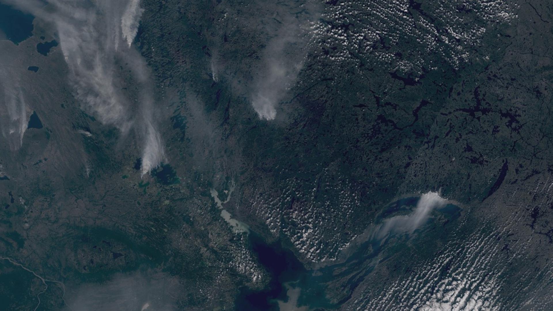 A satellite image of the Earth