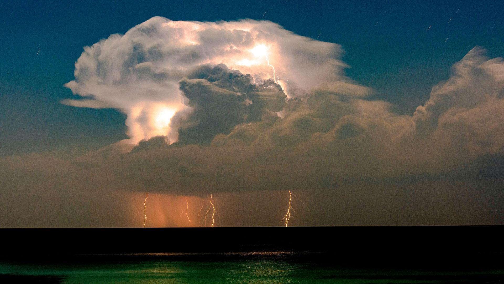 lightning at sea