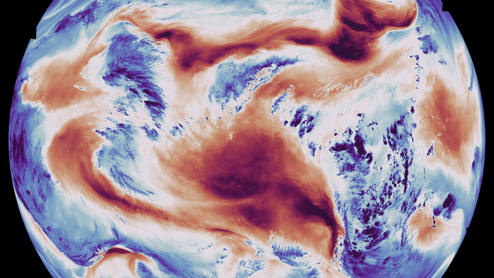 The first image to the medium-wave infrared wavelength and atmospheric humidity
