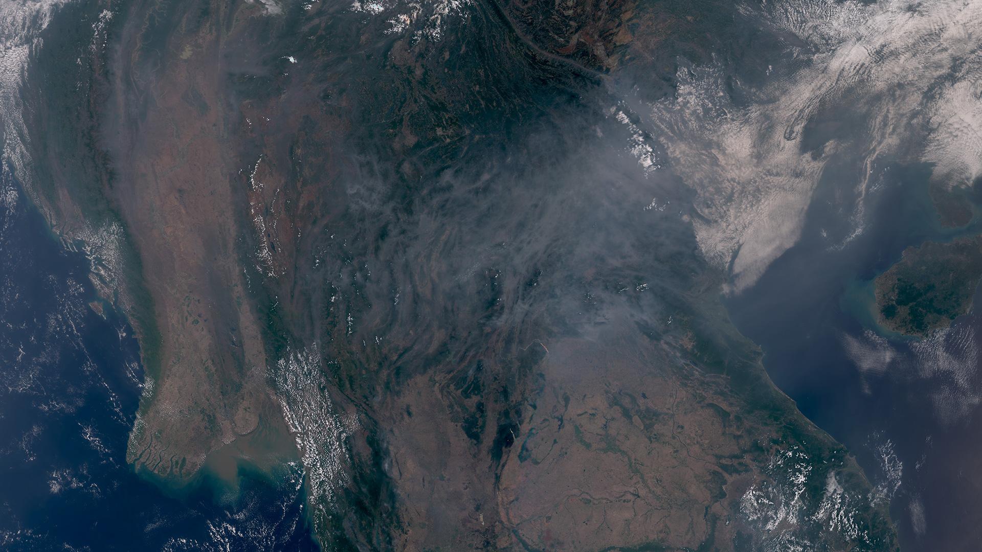 Haze over Southeast Asia, Sentinel-3, OLCI, 14 April 2026
