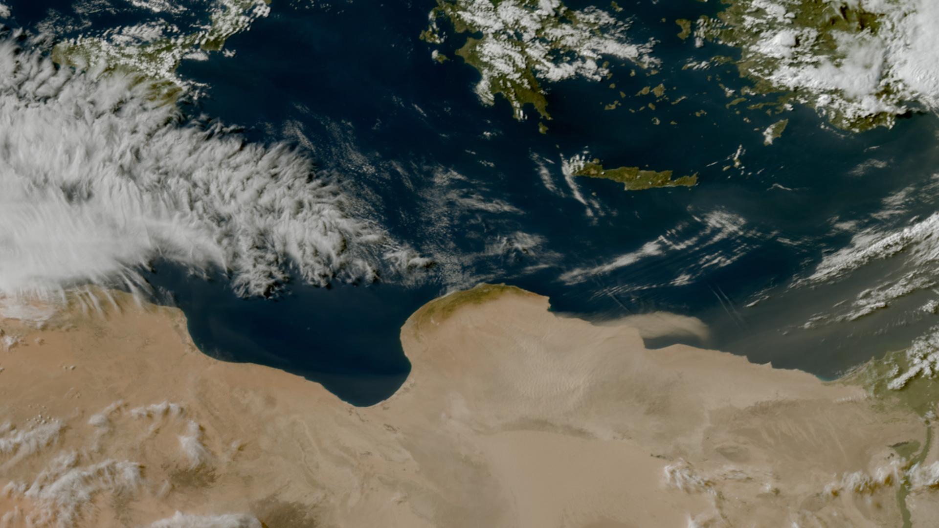 Dust cloud, 15:00, 14 May 2026, Meteosat-12 FCI