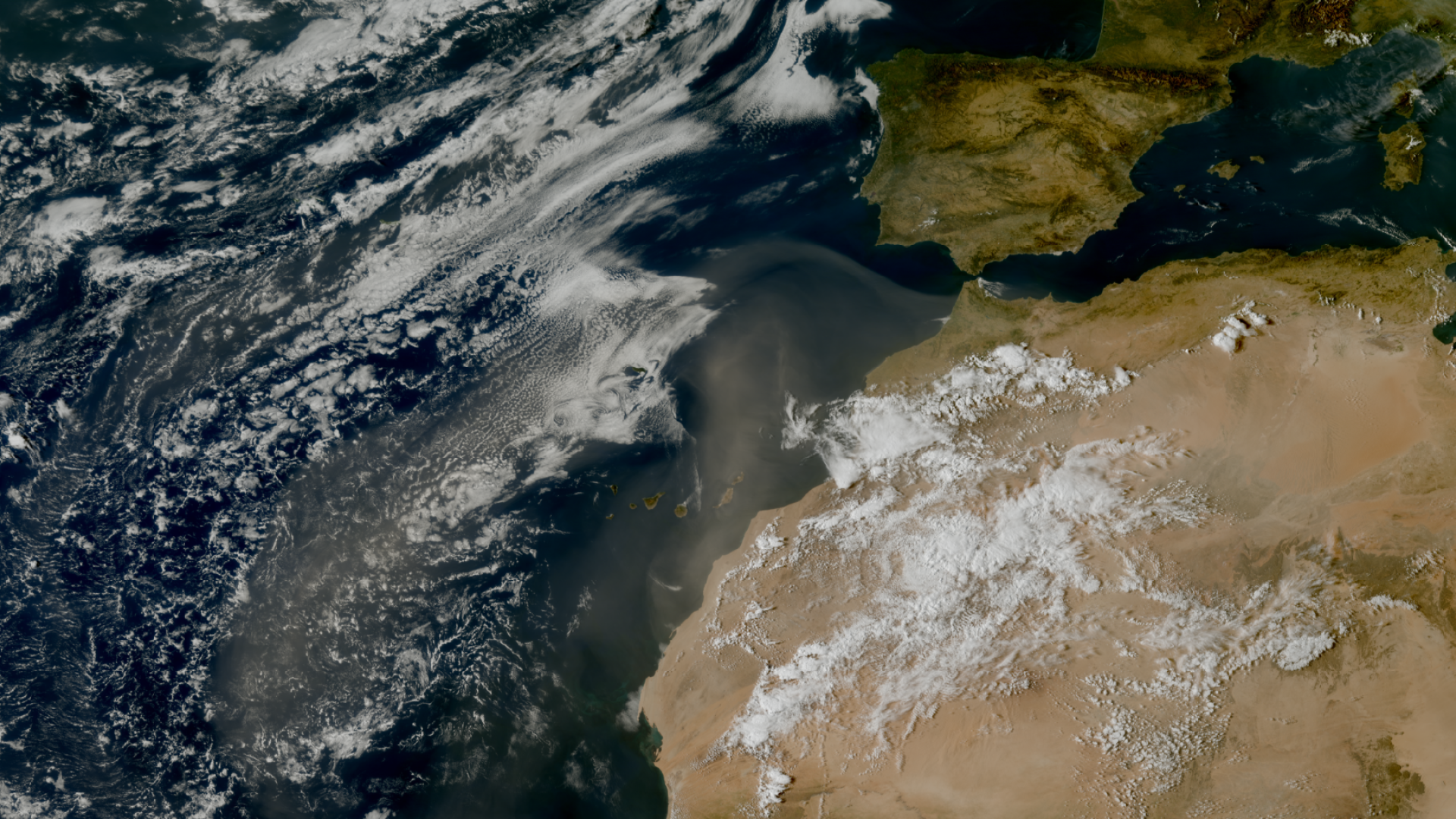 Dust cloud moves over the Atlantic Ocean, Meteosat-12, 16:00 14 September 2026
