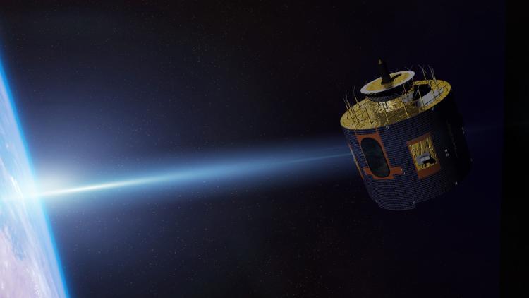 Meteosat Second Generation (MSG) satellite in orbit