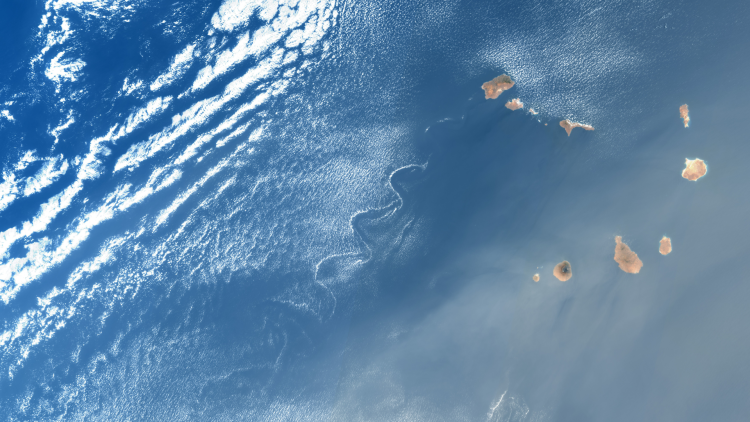 Cloud patterns near the Cape Verde islands