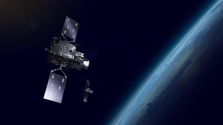 An illustration of an Meteosat Third Generation – Imager satellite in orbit