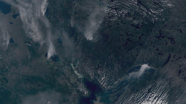 A satellite image of the Earth