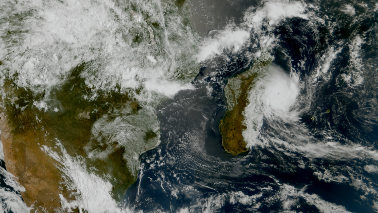 Cyclone Gezani, Meteosat-12, 07:20, 10 February 2026