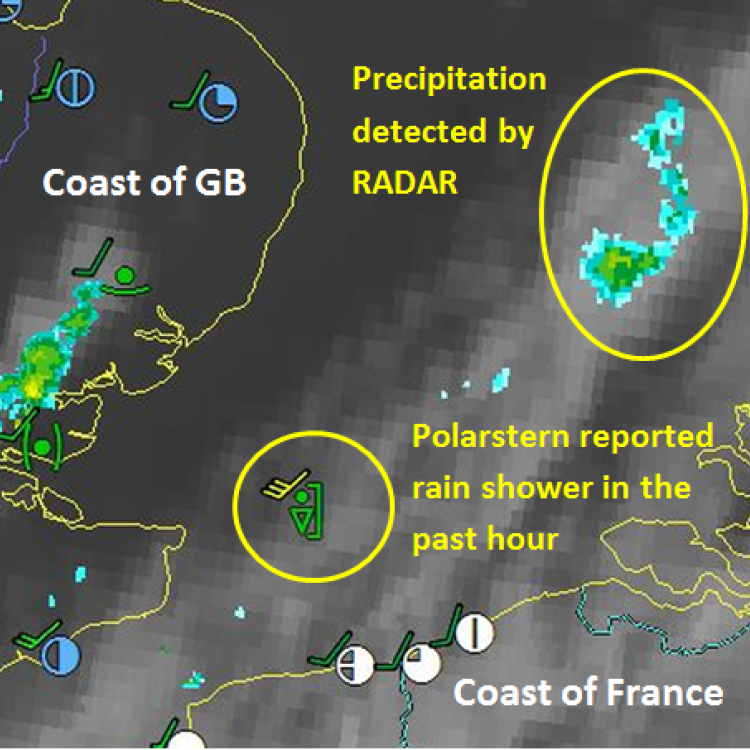 12 Nov 2018, 15:00 UTC, MSG IR10.8, Radar Image, Source: DWD