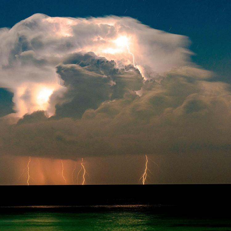 lightning at sea