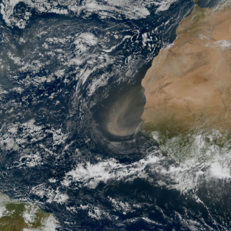 Saharan dust over the Atlantic Ocean