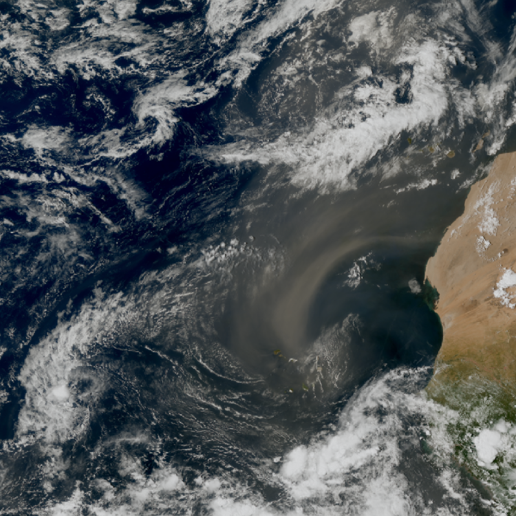 Saharan dust over the Atlantic Ocean