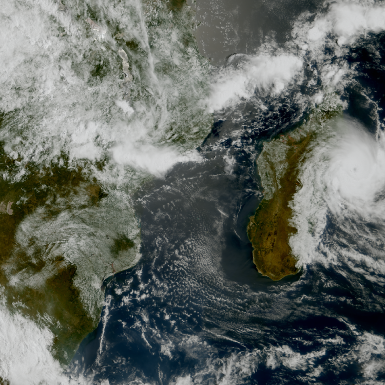 Cyclone Gezani, Meteosat-12, 07:20, 10 February 2026