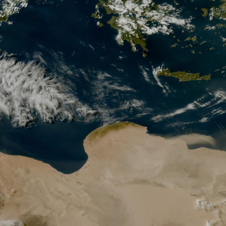 Dust cloud, 15:00, 14 May 2026, Meteosat-12 FCI