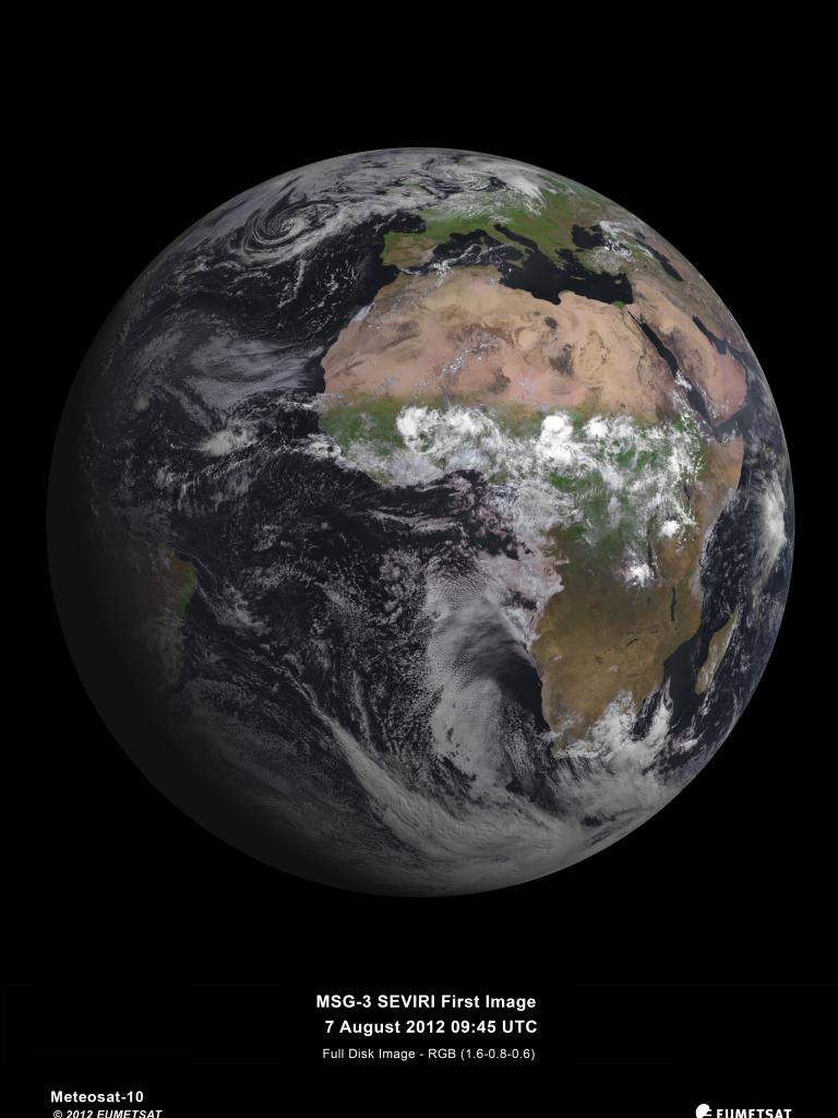 Image - MSG-3 - First image Image - MSG-3 - First image
