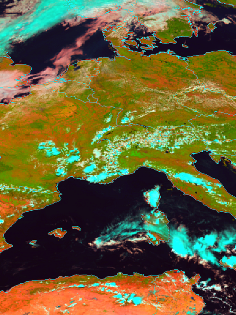 Natural Colour RGB over Europe