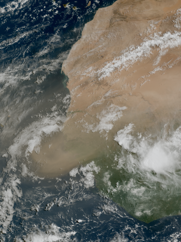 Saharan dust from space Saharan dust from space