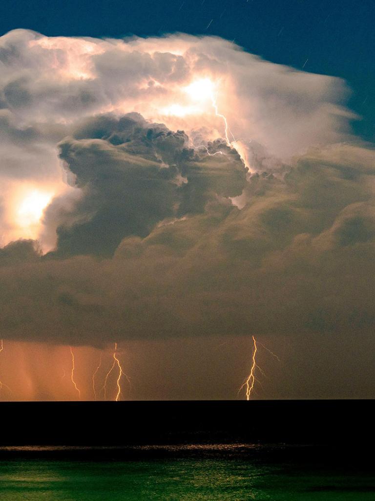 lightning at sea