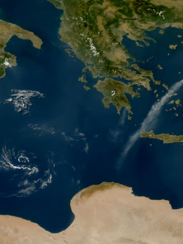 Smoke seen from Chios, Greece