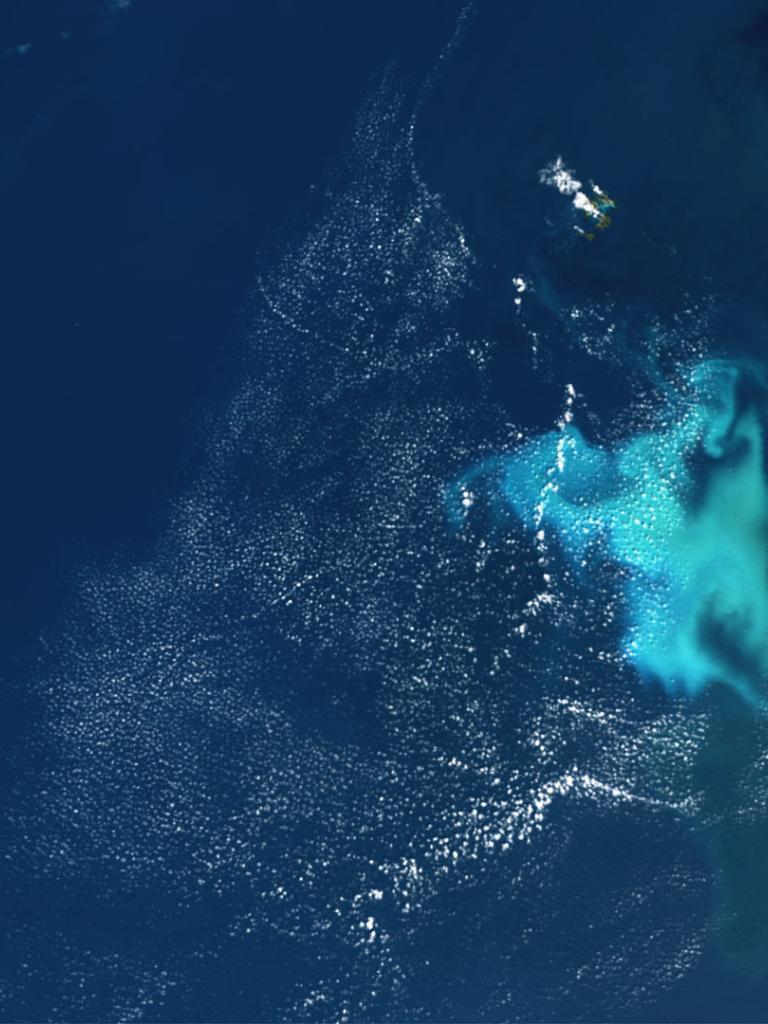 Marine algal bloom off the UK coast Marine algal bloom off the UK coast
