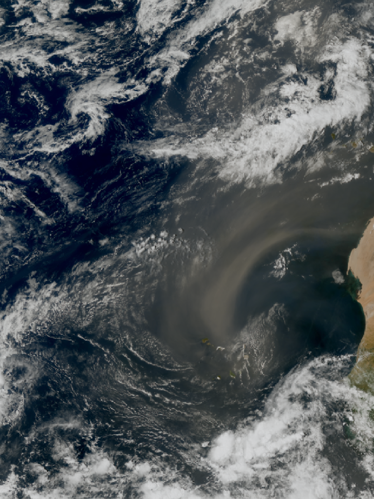Saharan dust over the Atlantic Ocean