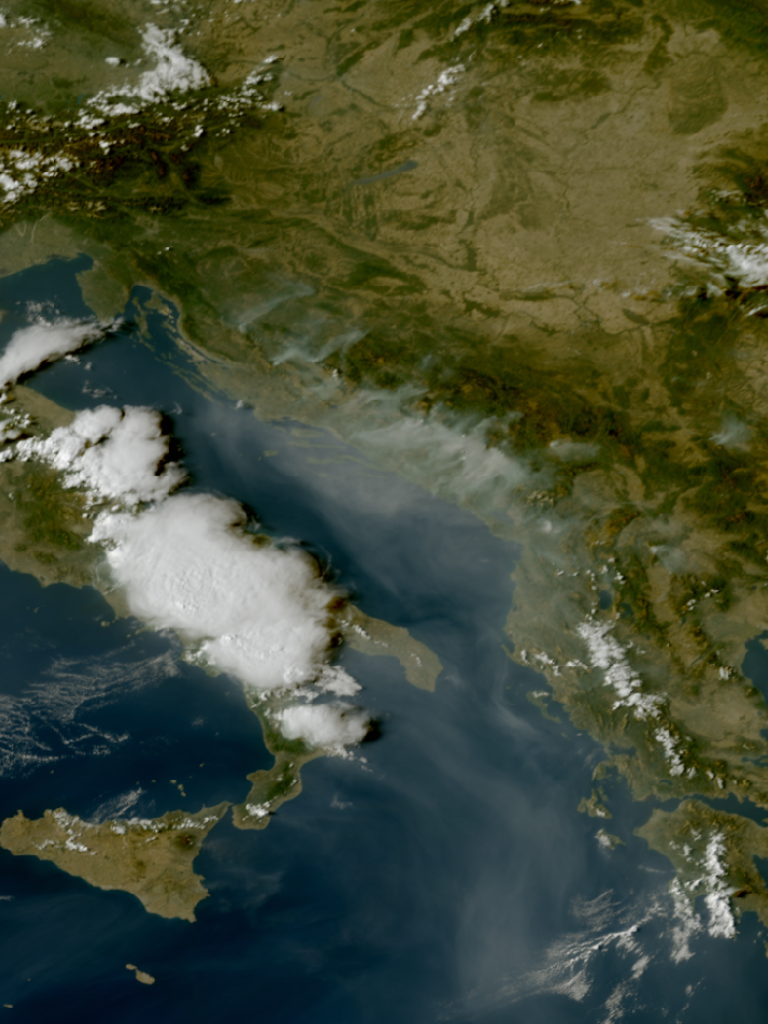 Wildfires,  western Balkans, Meteosat-12, 8 September 2026