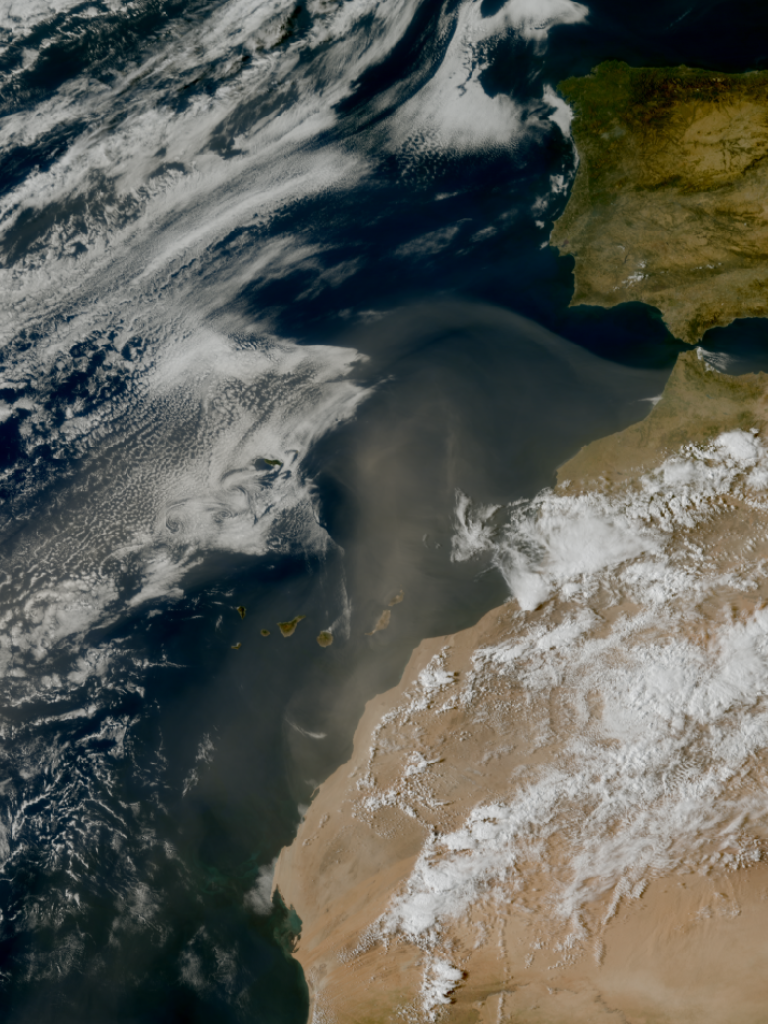 Dust cloud moves over the Atlantic Ocean, Meteosat-12, 16:00 14 September 2026