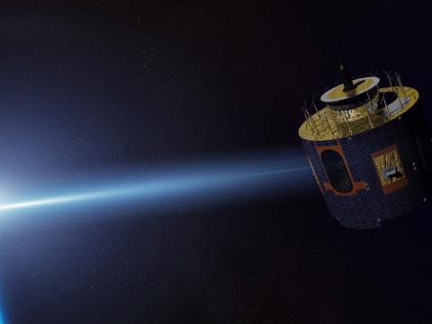 Meteosat Second Generation (MSG) satellite in orbit